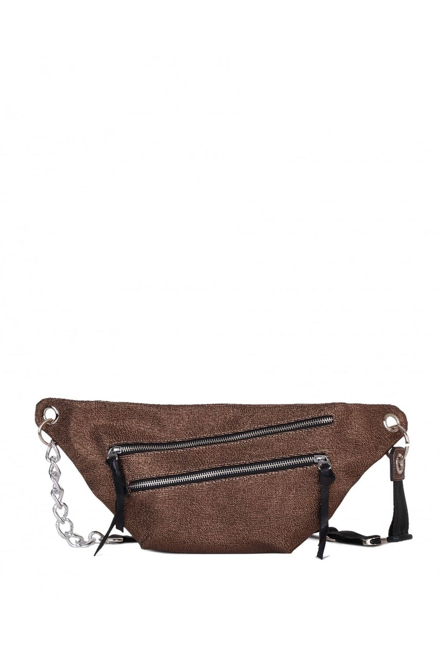 Jacquline Parlak Kadın Bel Çantası Mavi