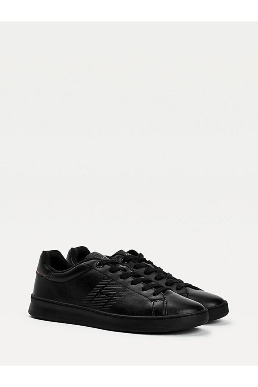 Tommy Hilfiger Retro Tennis Cupsole Erkek Sneakers Black