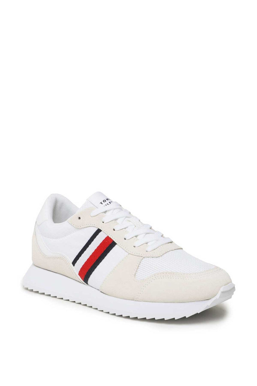 Tommy Hilfiger Runner Evo Mix Erkek Sneakers White
