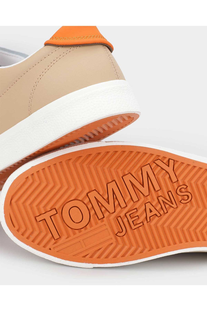 Tommy Hilfiger Vulcanized Leather Sneaker Beige
