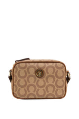U.s Polo Assn Tek Bölmeli Kadın Çapraz Askılı Çanta Koyu Bej - Taba