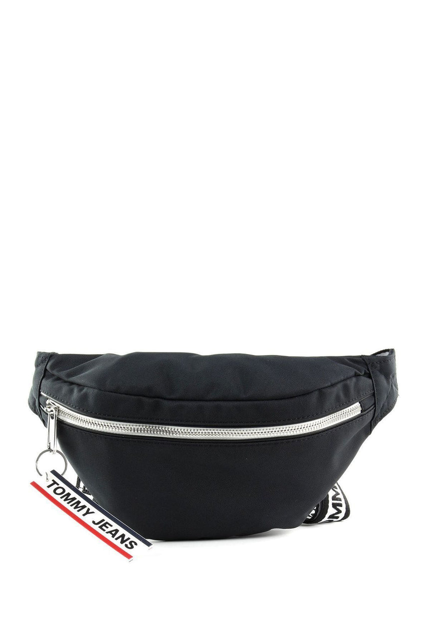 Tommy Hilfiger Tjw Logo Tape Bumbag Nyl Kadın Bel Çantası Black