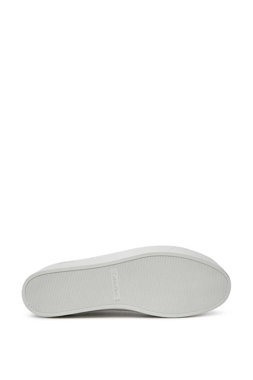 Calvin Klein Deri Platform Lace Up Sneakers White/Pearl Grey