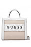 Guess Salford Tote Kadın El Çantası Natural / White