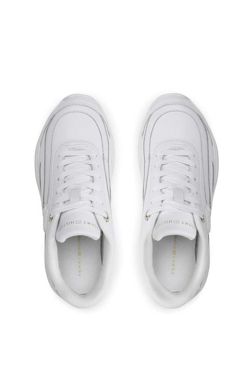 Tommy Hilfiger Casual Leather Runner Kadın Sneaker Beyaz
