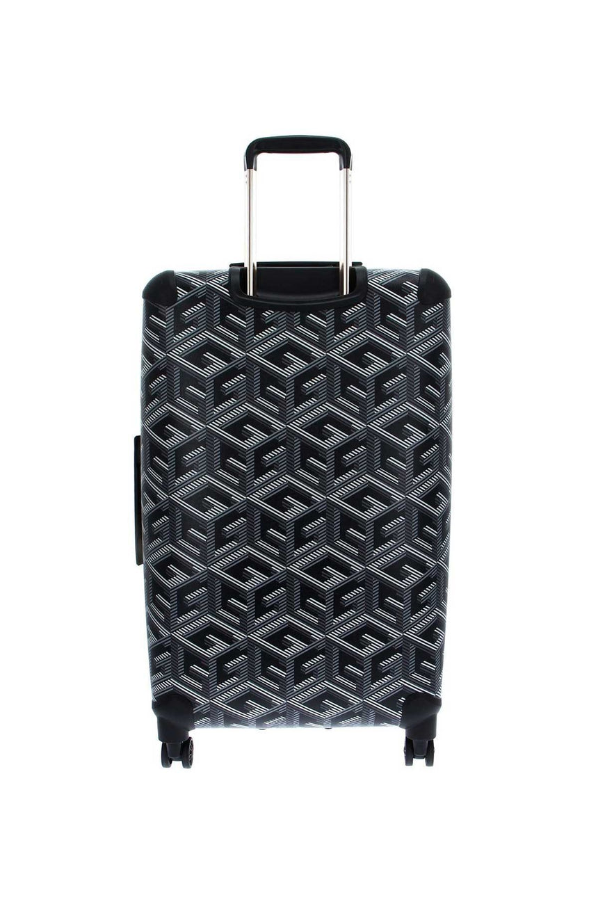 Guess Wilder 28 In 8-Wheel Orta Boy Valiz Black Logo