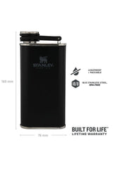 Stanley The Easy Fill Wide Mouth Flask 0.23 Litre Geniş Ağızlı Cep Matarası Matte Black