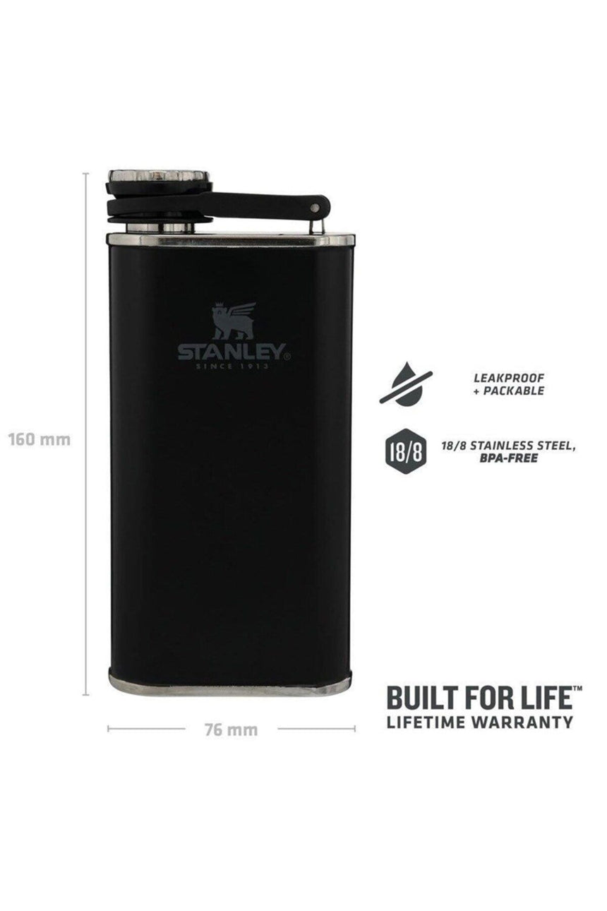 Stanley The Easy Fill Wide Mouth Flask 0.23 Litre Geniş Ağızlı Cep Matarası Matte Black
