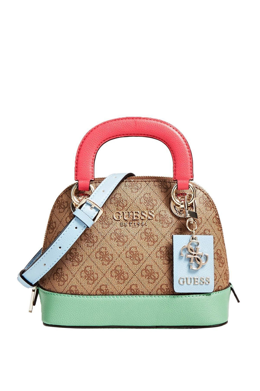 Guess Cathleen Small Dome Kadın El Çantası Brown - Multi