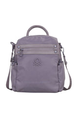 Benetton Logo Detaylı Kadın Sırt Ve Kol Çantası Koyu Gri