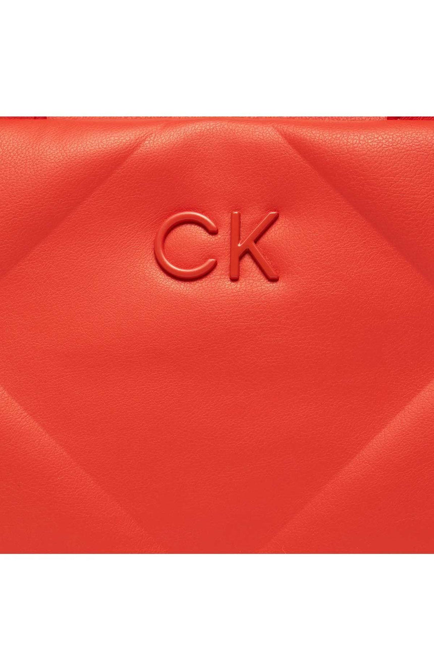Calvin Klein Re-Lock Quilt Tote Mini Omuz Çantası Orange