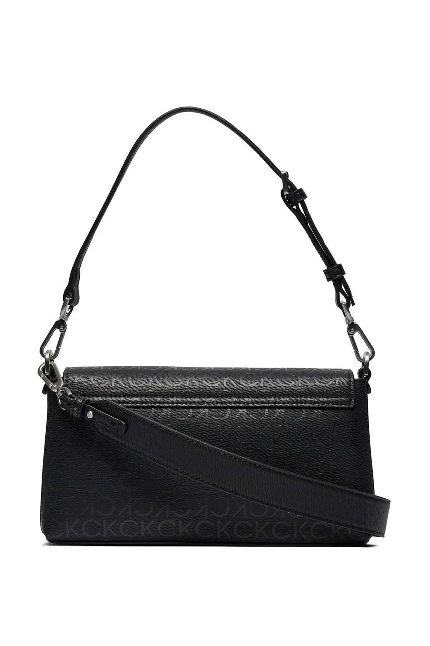 Calvin Klein Must Shoulder Bag Monogram Baskılı Omuz Çantası Black
