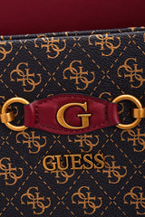 Guess Izzy Beauty Case Orta Boy Valiz Black Gold