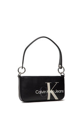 Calvin Klein Kadın Oymalı Monogram Çapraz Çanta Black