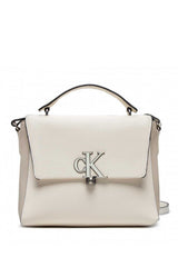 Calvin Klein Minimal Monogram Mini Top Handle Kadın Askılı Omuz Çantası Warm White - Egshell