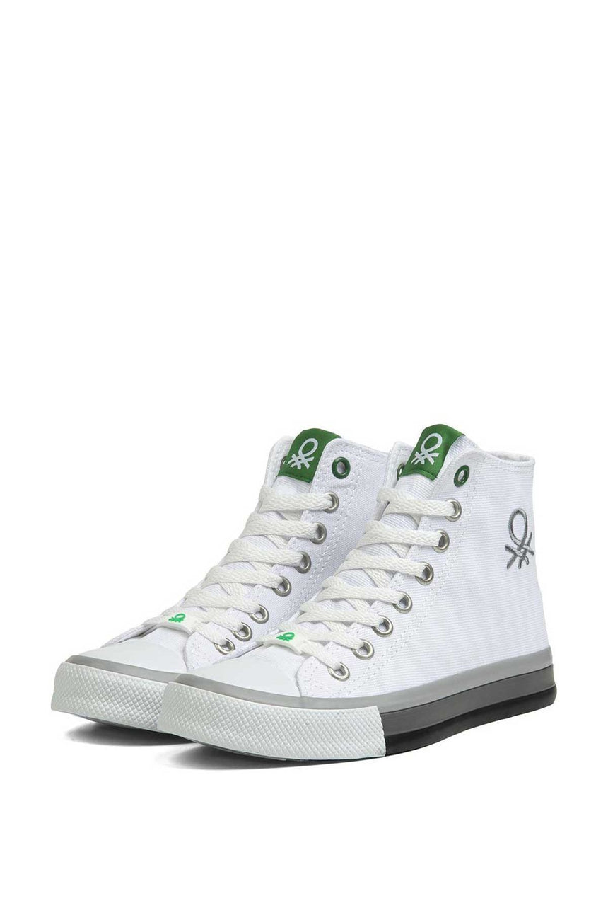 Benetton Kadın Sneakers Beyaz - Gri