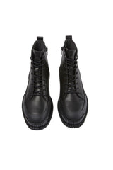 Camper Pix Hakiki Deri Fermuarlı Siyah Kadın Bot