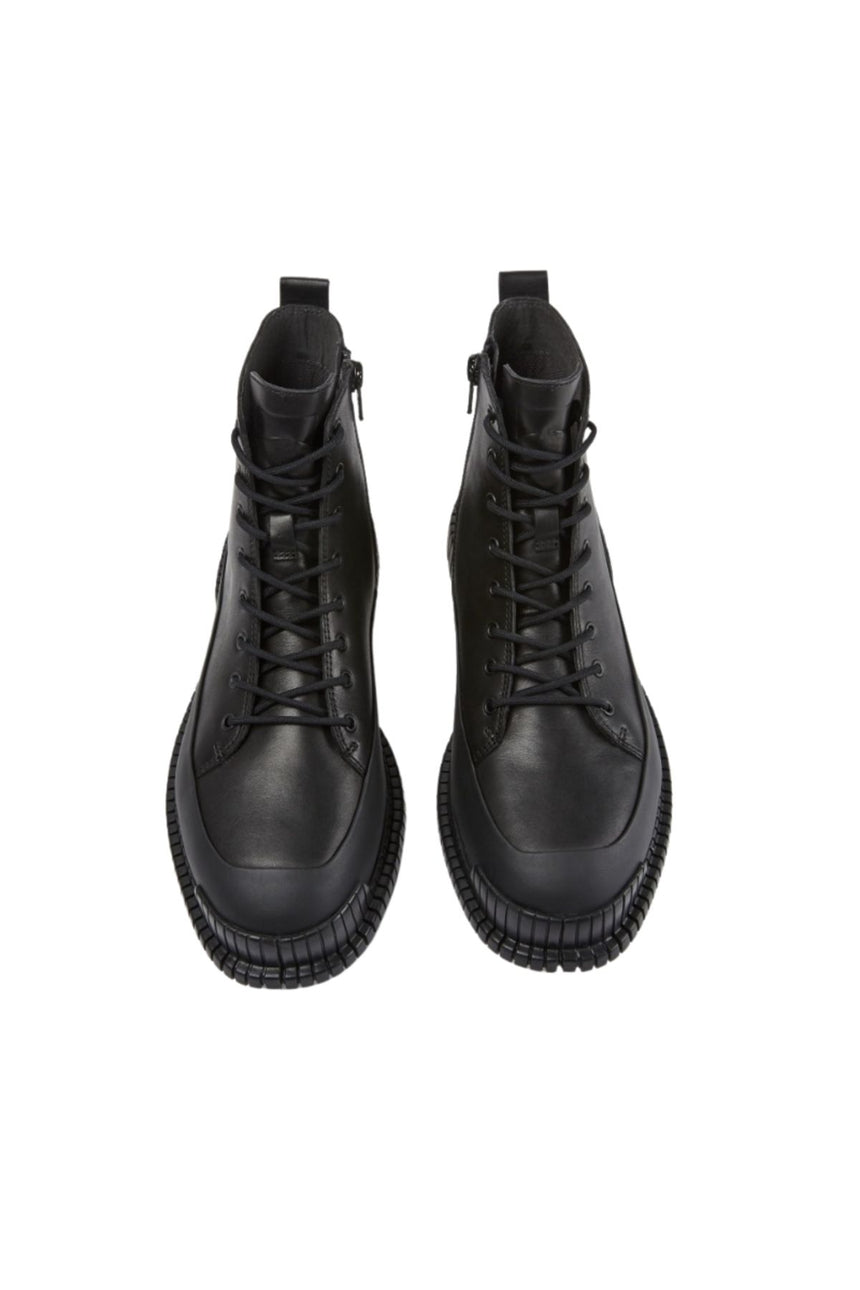 Camper Pix Hakiki Deri Fermuarlı Siyah Kadın Bot