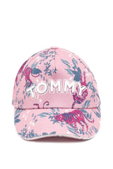 Tommy Hilfiger Girls Flower Print Cap / Kadın Şapka Pink