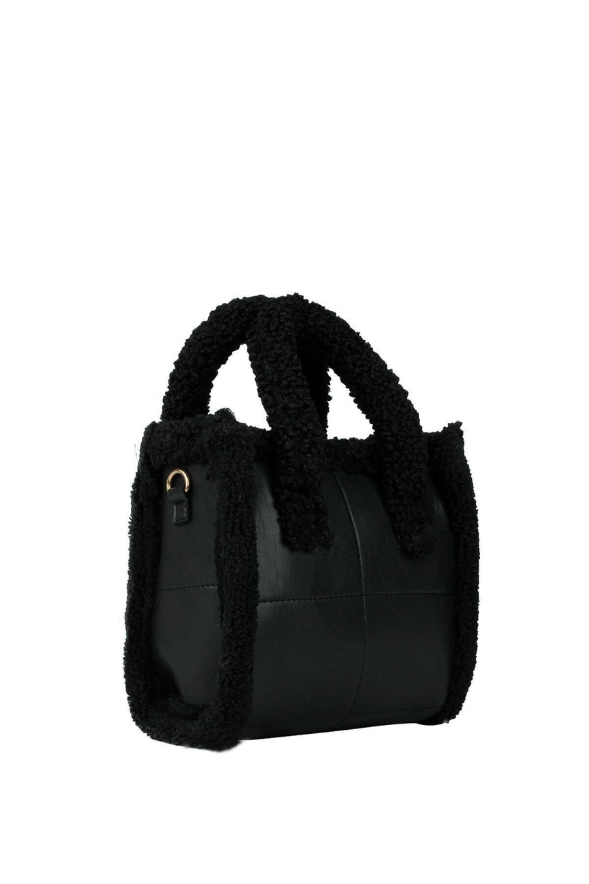 Axpe Peluş Kulp Detaylı Kadın El Çantası Siyah Siyah