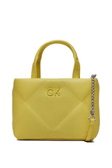 Calvin Klein Re-Lock Quilt Tote Mini Omuz Çantası Yellow
