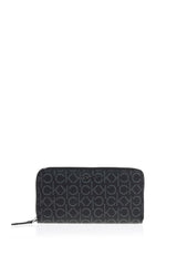 Calvin Klein Mono Ziparound Wallet Lg Kadın Cüzdanı Black Mono