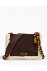 Guess Abey Crossbody Flap Kadın Çantası Chocolatte