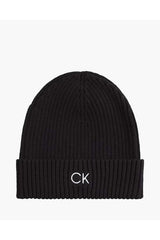 Calvin Klein Classic Coton Rib Beanie Bere Black