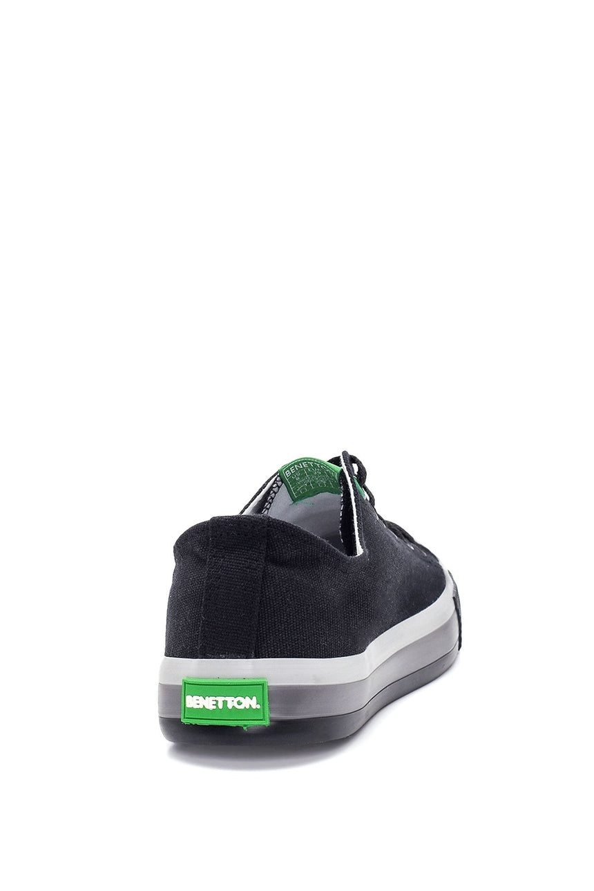 Benetton Renkli Tabanlı Kadın Sneakers Siyah