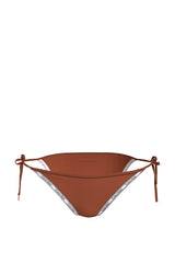 Calvin Klein Logo Detaylı Bağcıklı Slip Kadın Bikini Altı Ginger Biscuit