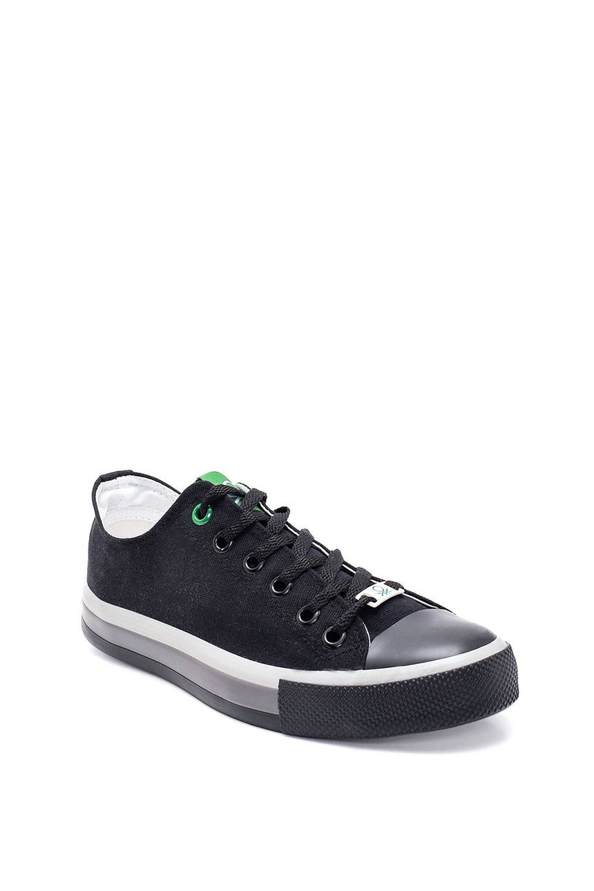 Benetton Renkli Tabanlı Kadın Sneakers Siyah