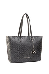 Calvin Klein Shopper Md Kadın Omuz Çantası Black Mono Mix