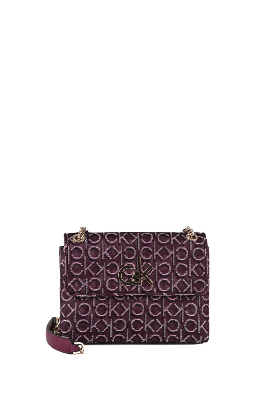 Calvin Klein Re-Lock J Conv Md Çapraz Askılı Kadın Çantası Wine Mix