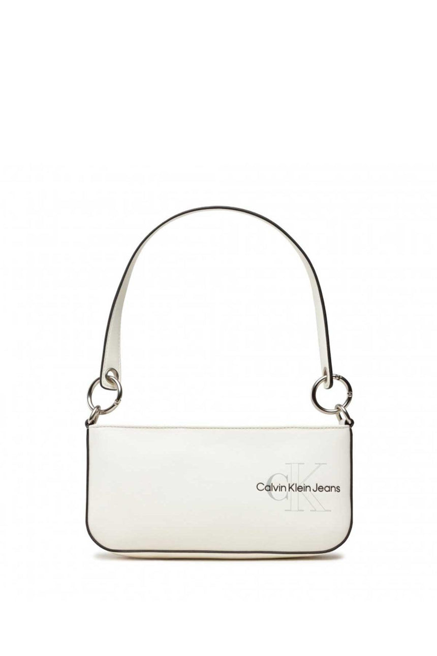 Calvin Klein Sculpted Shoulder Pouch Two Tone Kadın Omuz Çantası Warm White