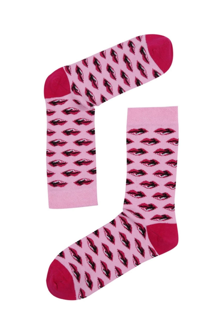 The Socks Company Kıss Kıss Çok Renkli Çorap Renkli