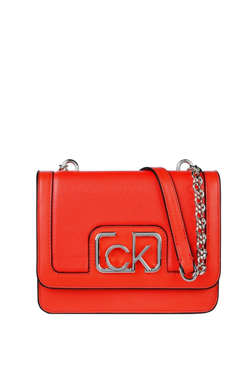 Calvin Klein Kadın Flap Shoulder Bag Sm Omuz Çantası Vibrant Coral