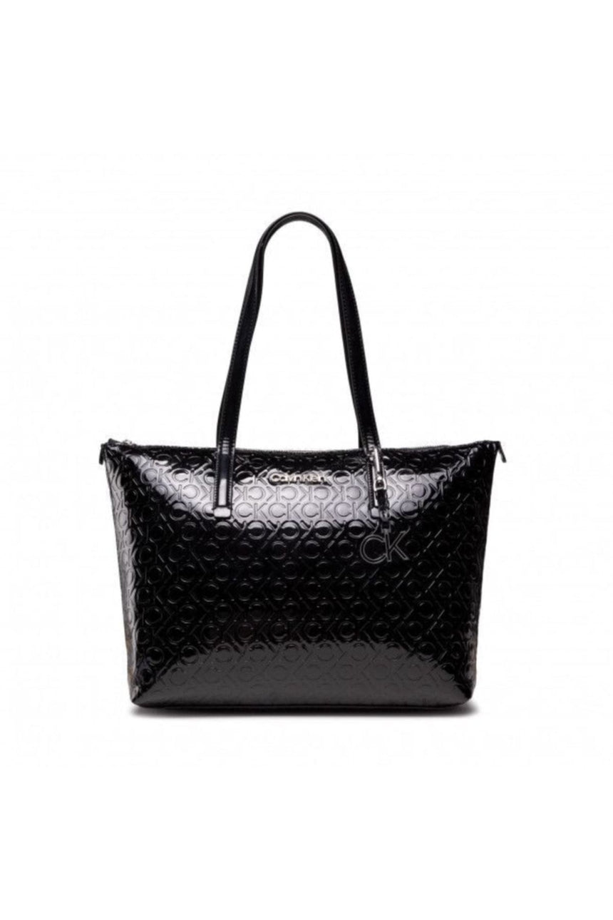 Calvin Klein Kadın Must Shopper Em Monogram Omuz Çantası Black