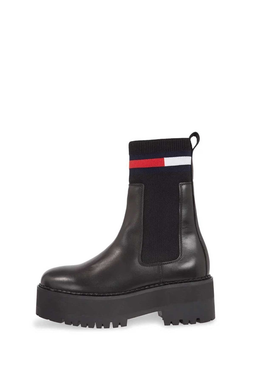 Tommy Hilfiger Flatform Chelsea Low Boot Black