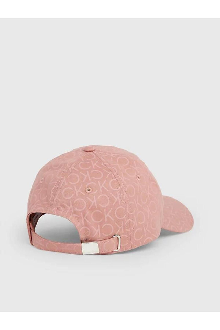 Calvin Klein Monogram Baskılı Şapka Ash Rose Mono