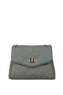 Axpe Gold Zincir Detaylı Kadın Omuz Çantası Gri