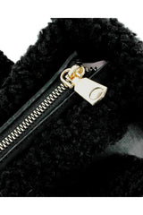 Axpe Peluş Kulp Detaylı Kadın El Çantası Siyah Siyah