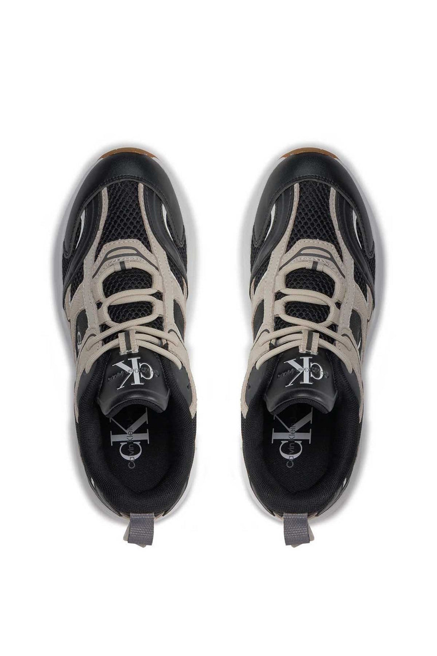 Calvin Klein Retro Tennis Runner Sneakers Black/Eggshell/Bright White