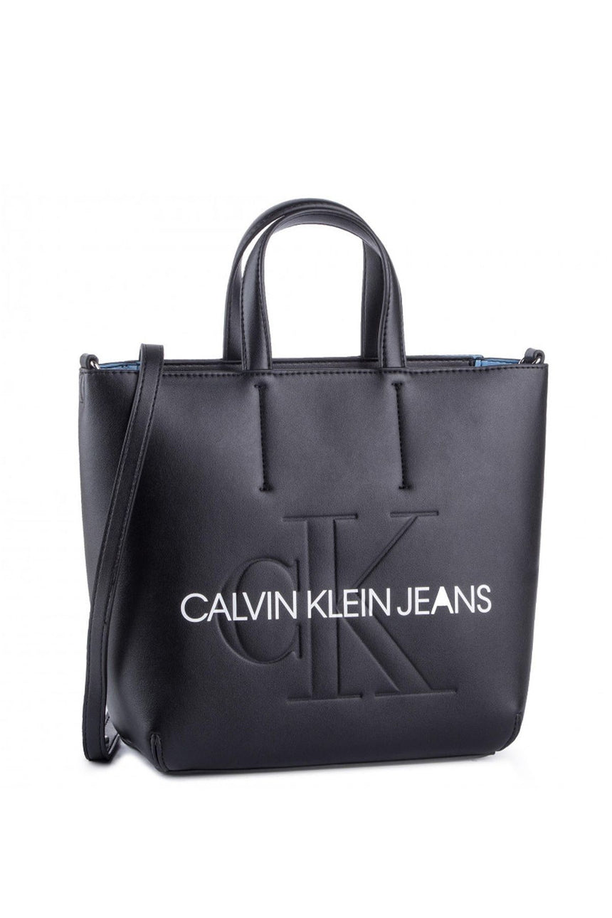 Calvin Klein Sculpted Monogram Mini Tote Kadın El Çantası Black