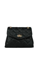 Axpe Gold Zincir Detaylı Kadın Omuz Çantası Siyah