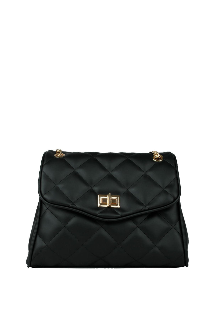 Axpe Gold Zincir Detaylı Kadın Omuz Çantası Siyah