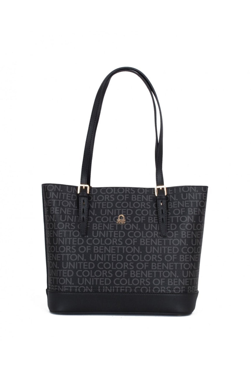 Benetton Mono Kemer Kulplu Kadın Kol Çantası Siyah