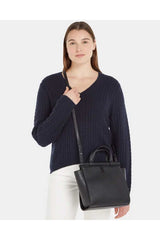 Tommy Hilfiger Handbags Small Tote El Ve Omuz Çantası Black