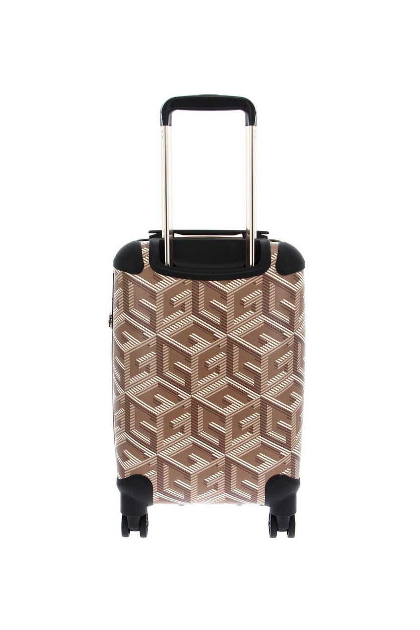 Guess Wilder 18 In 8-Wheel Kabin Boy Valiz Taupe Logo