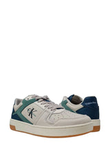 Calvin Klein Basket Cupsole Low Sneakers Eggshell/Creamy White/Teal/Brown