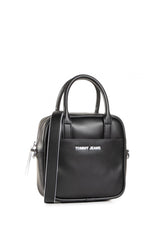 Tommy Hilfiger TJW Femme Pu Satchel Kadın El Çantası Black